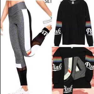 VS PINK LEGGINGS AND TEE OUTFIT